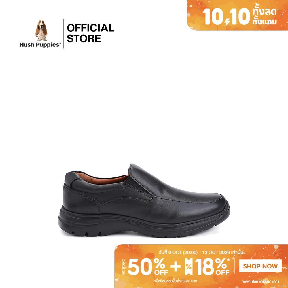 Hush Puppies حذاء رسمي رجالي جلد طبيعي سهل الارتداء — أسود — صورة 2