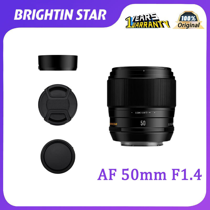 Brightin Star AF 50 มม.F1.4 เลนส์โฟกัสอัตโนมัติ 50f14 ใช้งานร่วมกับ SONY E Fujifilm XF ปาก
