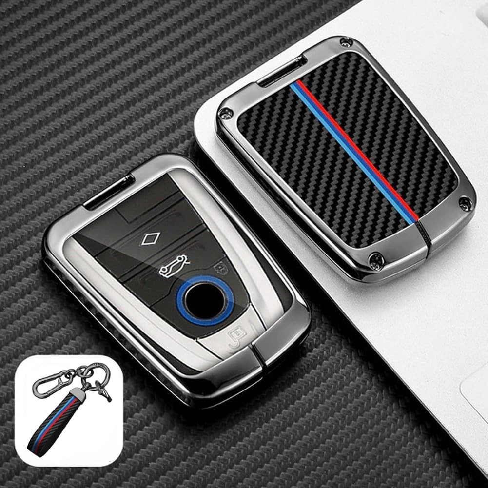 สําหรับ BMW i3 i8 Key Fob พร้อมพวงกุญแจแหวน, พรีเมี่ยม Soft TPU Full Protector สมาร์ท 4 ปุ่ม Key Fob