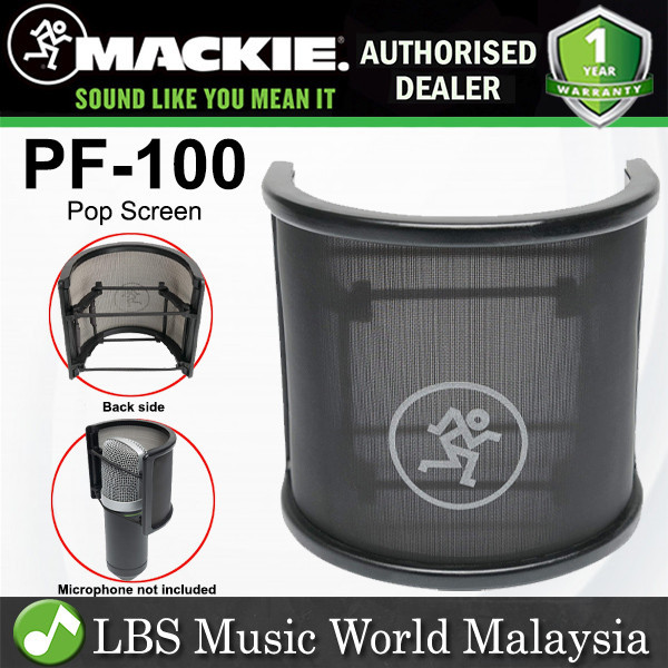 Mackie PF-100 Pop Screen สําหรับไมโครโฟน Element Series (PF100 PF 100)