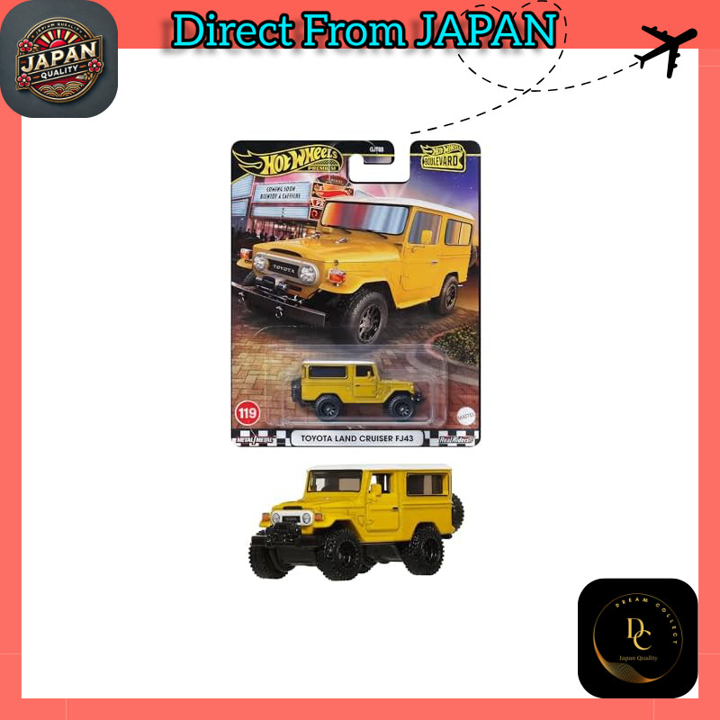 Hot Wheels Boulevard Toyota Land Cruiser FJ43 Toy Vehicle Miniature Car for Ages 3 and Up Yellow JBL