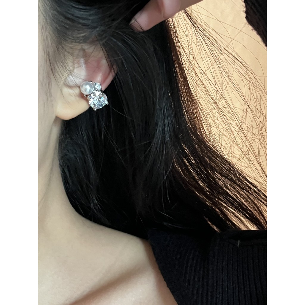 คลิปหูสำหรับผู้หญิง สไตล์หรูหราด้วยมุกเพทาย - รูปที่ 5