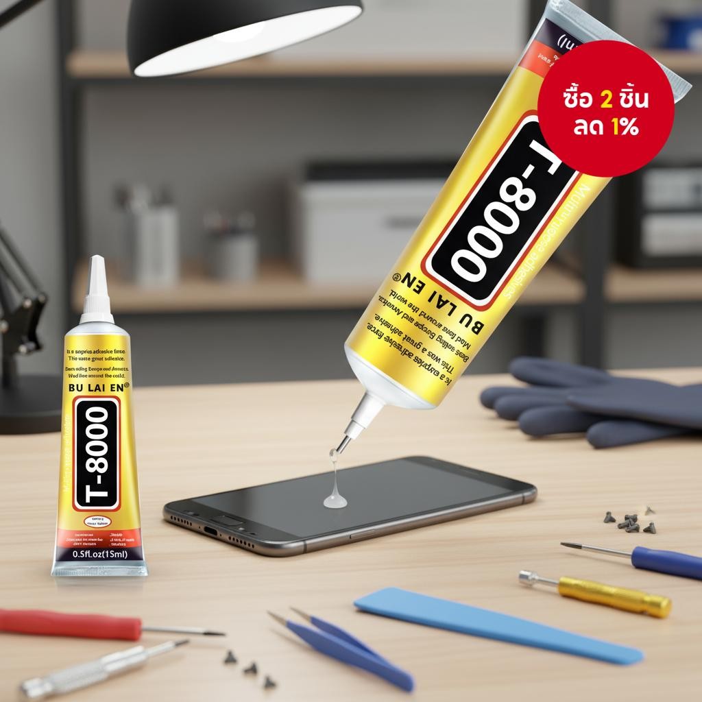 กาวเหนียวพิเศษสําหรับซ่อมหน้าจอโทรศัพท์มือถือและแท็บเล็ต, T8000 ใส สําหรับฝาหลังและกรอบ