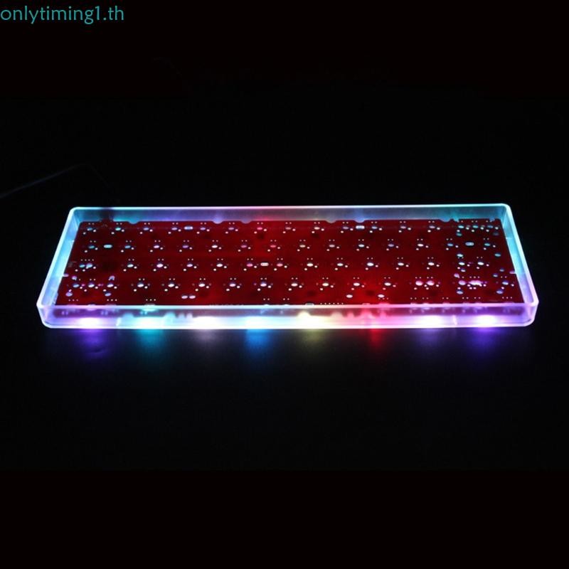 Onlytiming Clear Mini Keyboard GH60 Plastic for Case for 60% Mechanical Gaming Keyboard Com