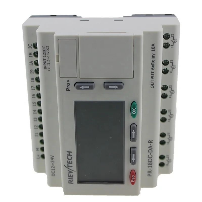 Hot โปรแกรม Logic Controller PLC โปรแกรมรีเลย์ Rievtech PLC PR-18DC-DA-R PR Series PLC จัดส่งฟรี