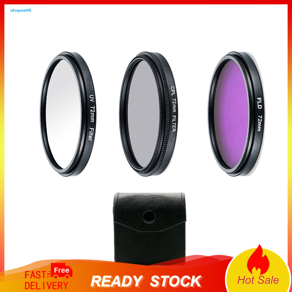 SETN Professional UV CPL Polarizer FLD Photo Photo Photo Photo Photography Filter Kit สําหรับกล้อง S