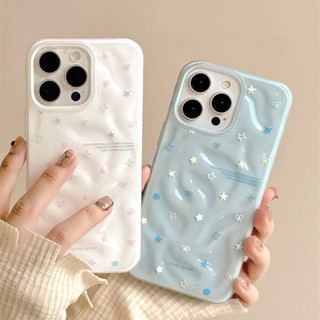 Simple Stars For IPhone 16 15 14 13 12 11 Pro Max X XR XS Max 7 8 Plus 11 12Pro เคสโทรศัพท์ การ์ตูน เคสไอโฟน11 Soft Case