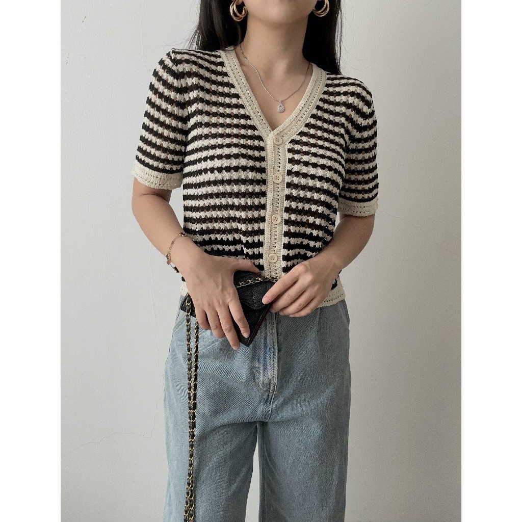 BRIGIXSHOP Shop เสื้อถักลายทาง Marra Marion 46ซม