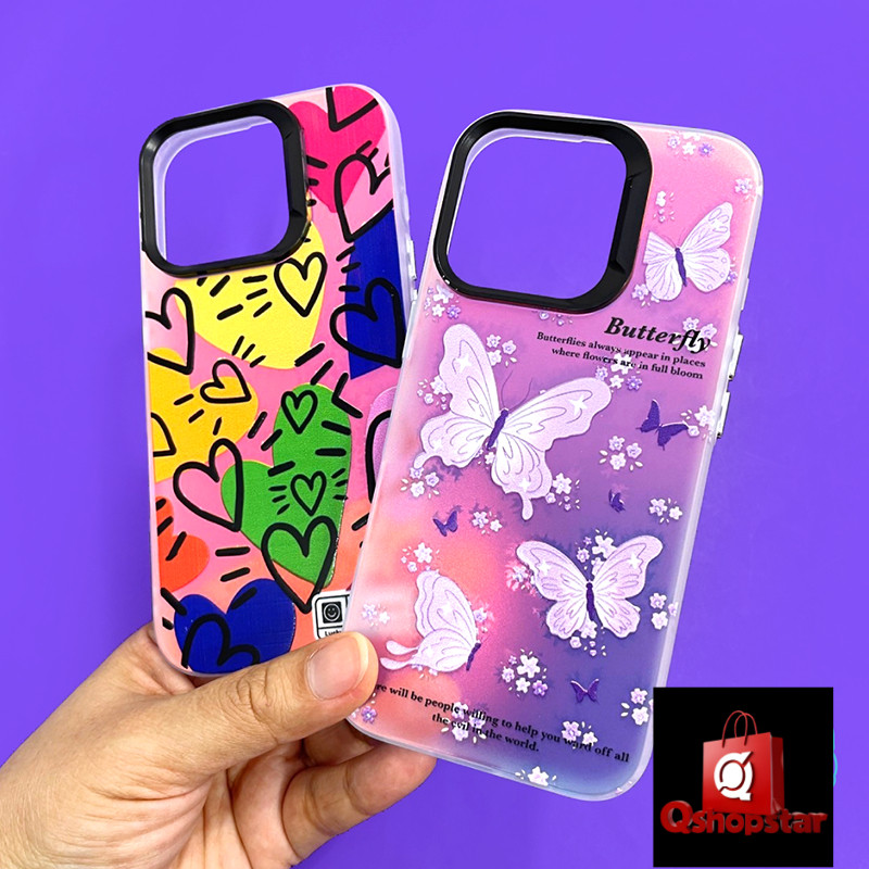 เคสขอบนิ่มด้านหลังสีเงาประกายรุ้งOppo  A3(4G/5G) A3x(5G) A5/A9(2020) A60(4G) A74(4G) A79(4G) Reno 7Z