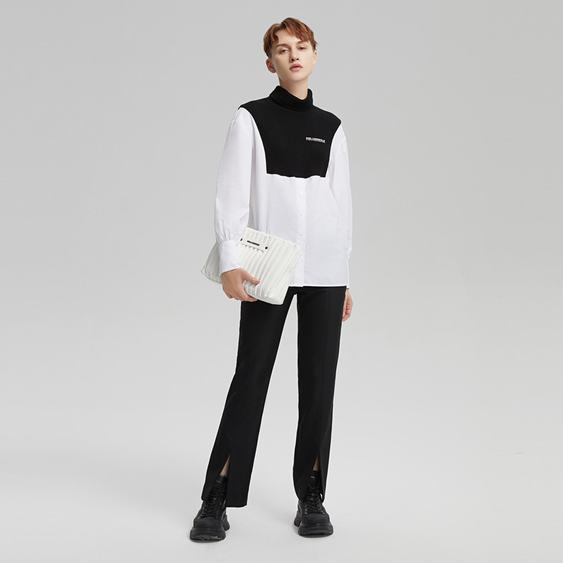 KARL LAGERFELD ฤดูใบไม้ร่วง 2022 เสื้อลายขนสัตว์จำลอง Lafayette 216L1634