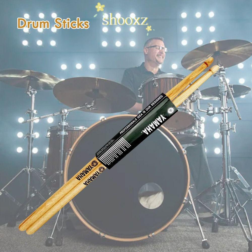 SHOOXZ ไม้ตีกลอง 2 ชิ้น, น้ําหนักเบา 5A/7A ไม้กลองไม้, Oaks Drumsticks ไม้ปลายค้อนกลองกลองชุดสําหรับ
