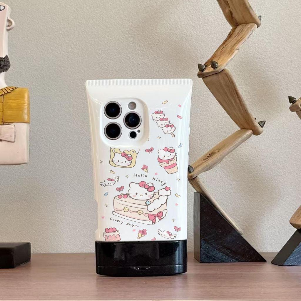 แซนวิช hello Kitty เหมาะสําหรับเคสโทรศัพท์ iPhone เหมาะสําหรับ iPhone 16 Pro Max/15/14 Pro Max/13 Pr