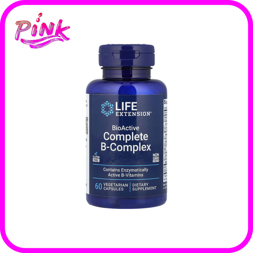 Life Extension, ไบโอแอคทีฟ คอมพลีท B-คอมเพล็กซ์ บรรจุ 60 แคปซูลมังสวิรัติ