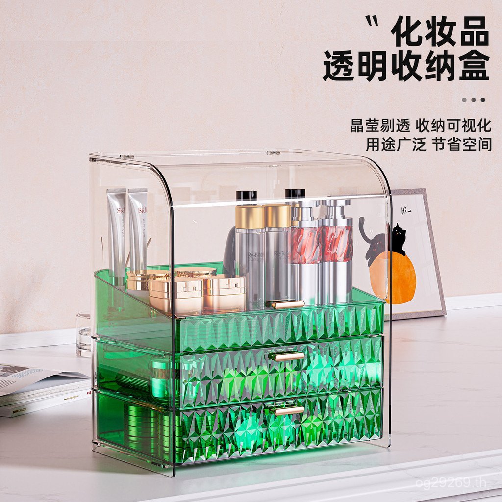 กล่องเก็บของ Desktop Dresser Storage อะคริลิค Skin Care ผลิตภัณฑ์ชั้นวางลิ้นชักโปร่งใส Handy เครื่อง