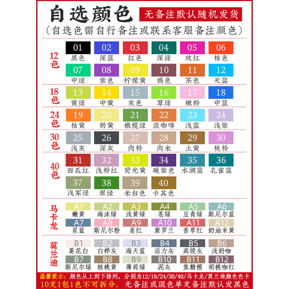 Sniel Marker Double-Headed Oily Marker 24 สี 30 สีเด็กสีปากกา POP Marker 2025.10.18