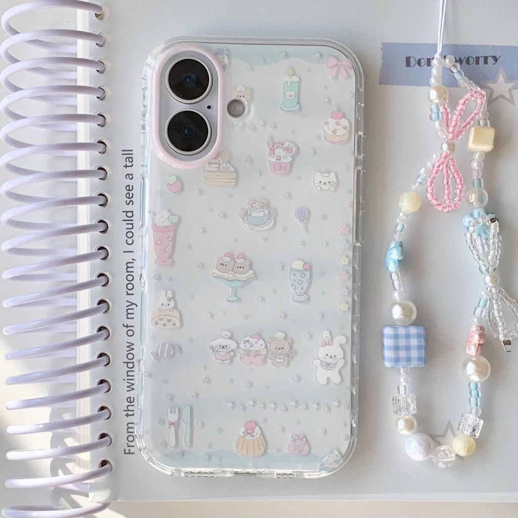 IPHONE 17/17AIR/17PROMAX เคสโทรศัพท์ Iphone Casing Bunny Bear Dessert เคส iPhone สไตล์อ่อนโยน