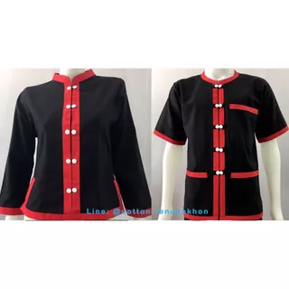 เสื้อผ้าฝ้ายซินมัยหญิง-สีดำ