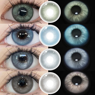 1 คู่ สีเทา สีฟ้า สีเขียว คอนแทคเลนส์สี BOLLYCON APEX 14.2mm