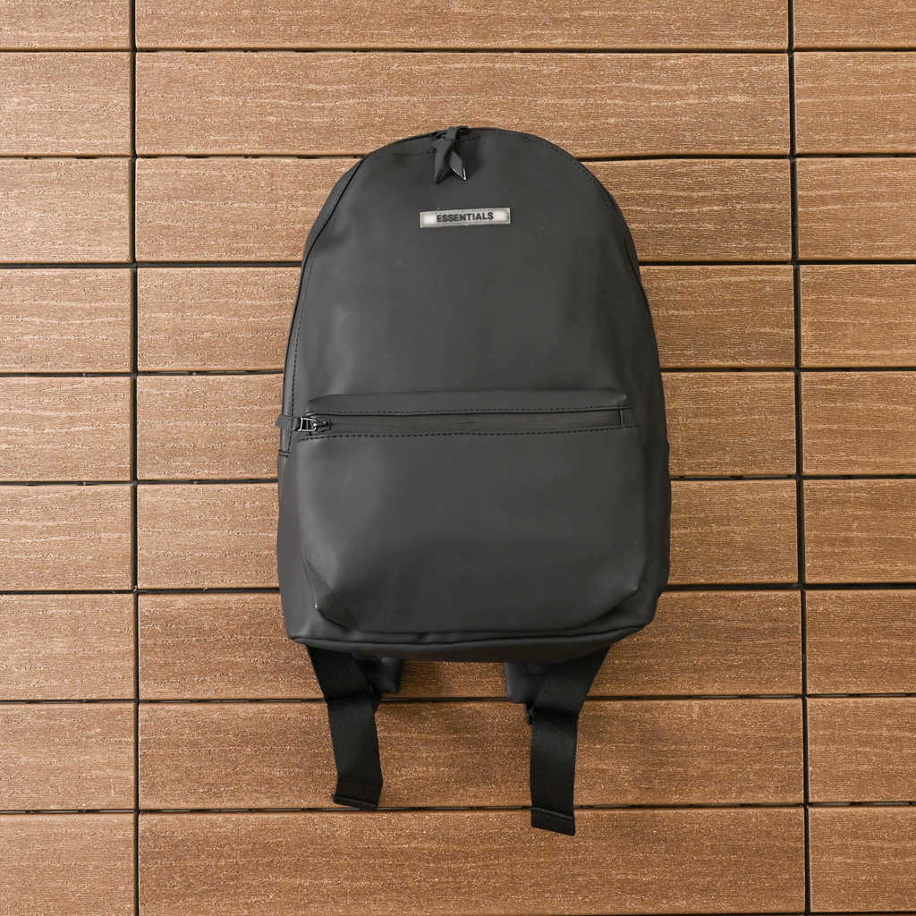 Fog Leather Offset Printing Black Backpack ning
