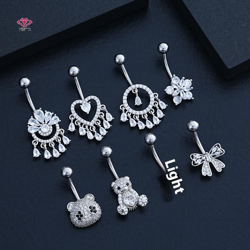 สร้อยข้อมือคริสตัล Zircon แบบหัวใจแพนด้า สำหรับท้องและทรวงอก เหมาะสำหรับวันพักผ่อนบนหาด