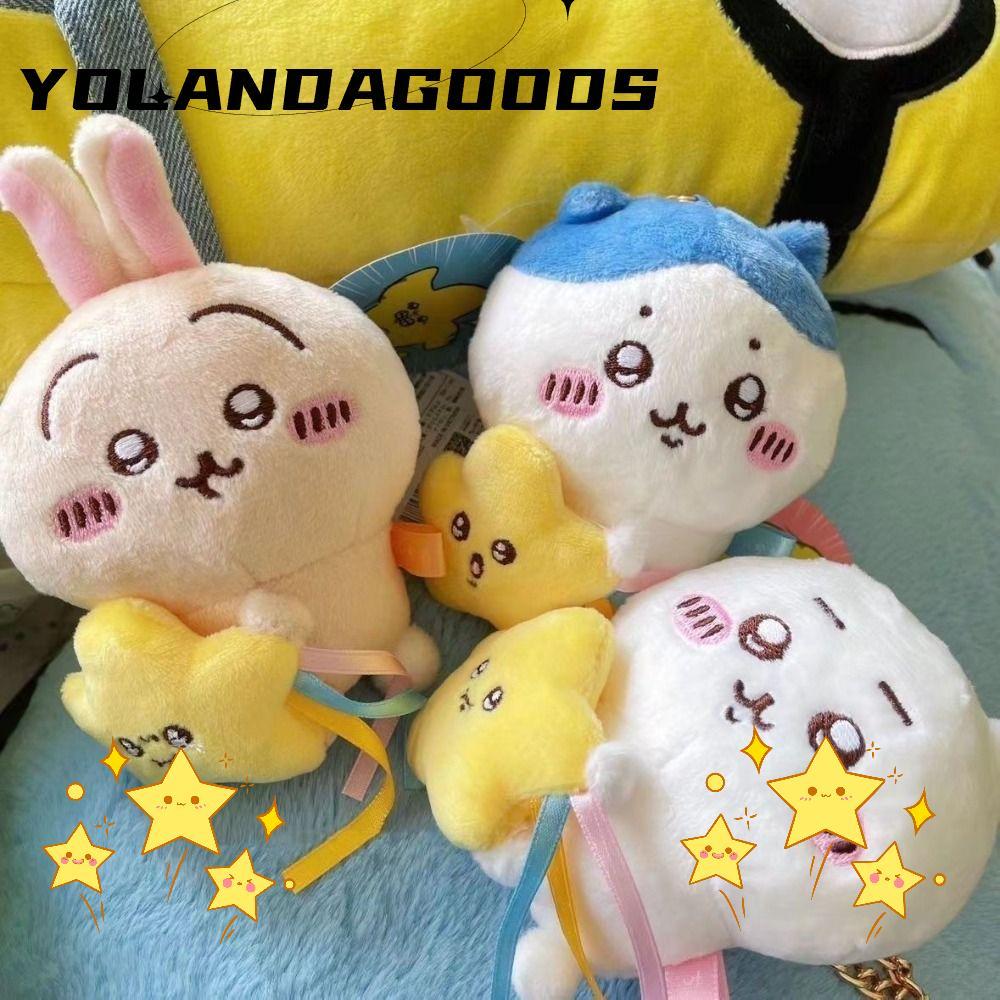 พวงกุญแจ YOLA Chikawa กับตุ๊กตา Chikawa การ์ตูน Hachiware และจี้ของขวัญ Star แฟชันสำหรับเพื่อน