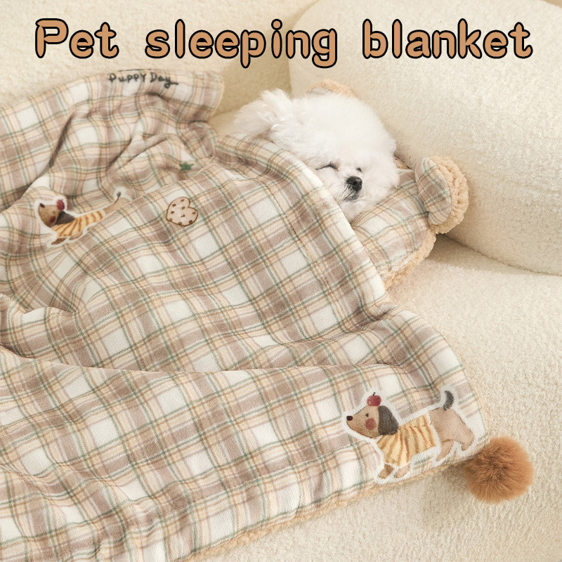 ผ้าห่มสัตว์เลี้ยง Universal Sleeping Pad สําหรับแมวและสุนัขผ้าห่มอุ่นสําหรับฤดูใบไม้ร่วงและฤดูหนาวหมอนสบาย Cat Bed และ Dog Pad ผ้าห่มนอนสองด้าน