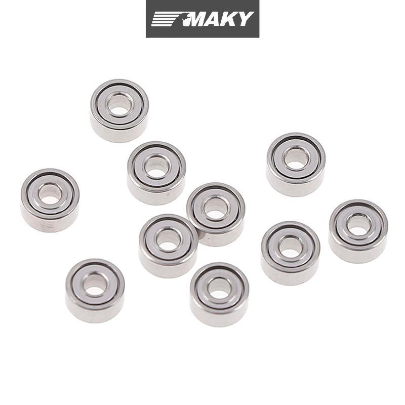 [MAKY] 10 ชิ้น 681XZZ 1.5x4x2 มิลลิเมตรเปิดแบริ่งขนาดเล็ก ball mini hand bearing spinner TH