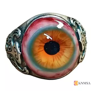 KNMSA] Eye Of Inner แหวนแหวนที่สมจริง Eyeball Design แหวน Dark Lore ต้นฉบับ Eye Of The Ring Party ผู้ชายเครื่องประดับอะนิเมะ ศค