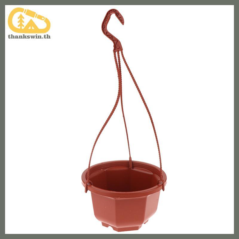 Thankswin พลาสติกแขวน Planter ดอกไม้ตะกร้า Planter ผู้ถือดอกไม้หม้อดอกไม้คอนเทนเนอร์บ้านสวน Decor th
