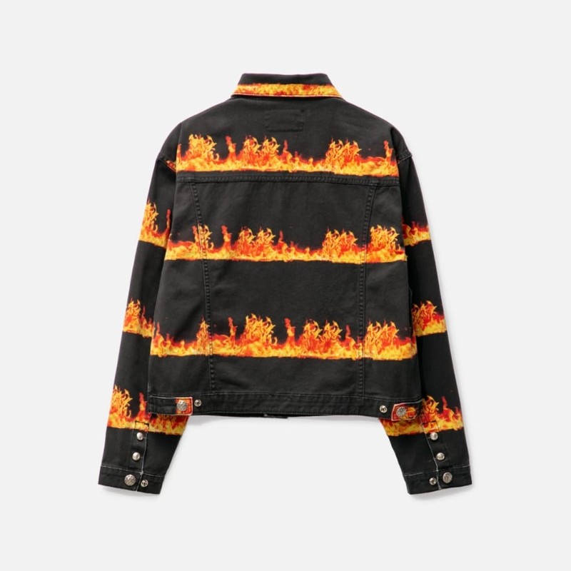 THUG CLUB CHOPPER FLAME JACKET 牛仔外套男HBX