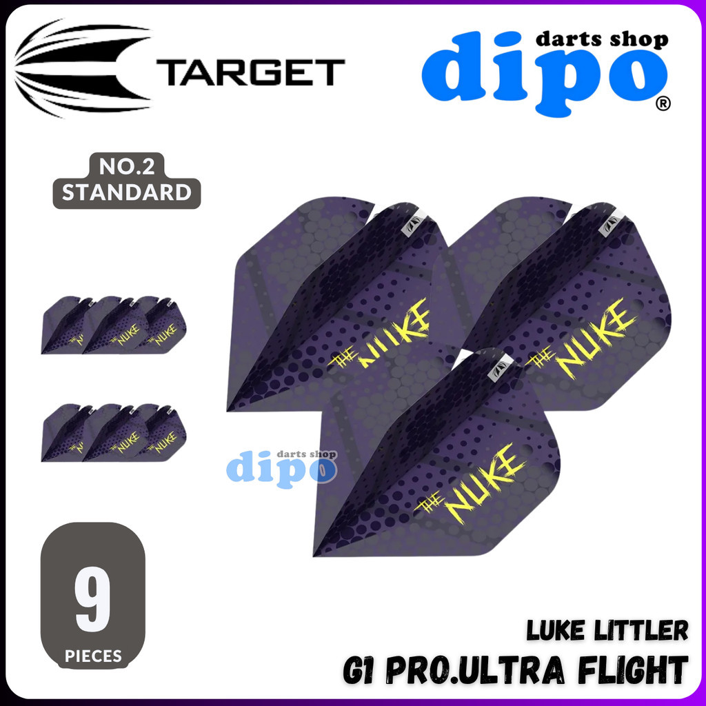TARGET THE NUKE GEN 1 Pro.Ultra Flights (9 ชิ้น) (โมเดลผู้เล่น Luke Littler) - TARGET Darts Flight