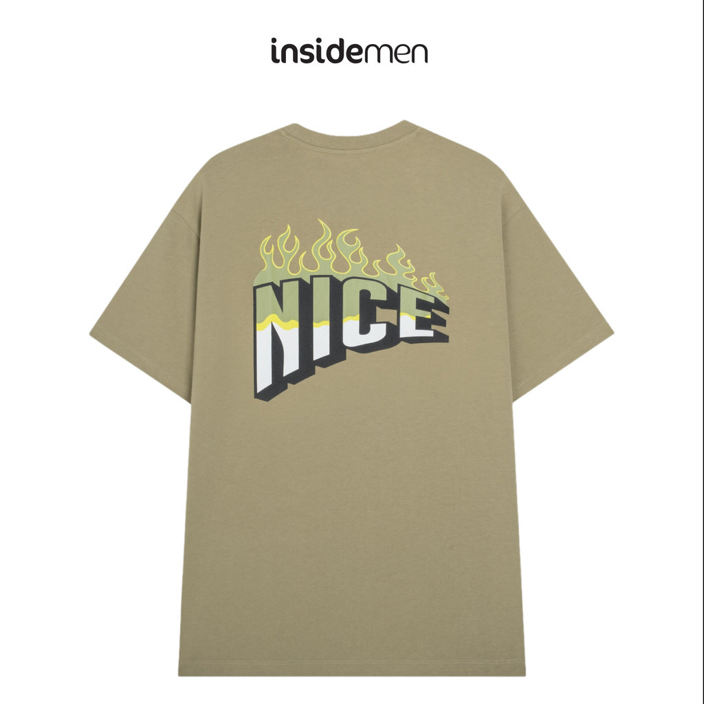 INSIDEMEN - เสื้อยืด unisex สําหรับผู้หญิงและผู้ชายแขนสั้น ผ้าคอตตอน 100% มี 3 ไซส์ M,L,XL ITS073