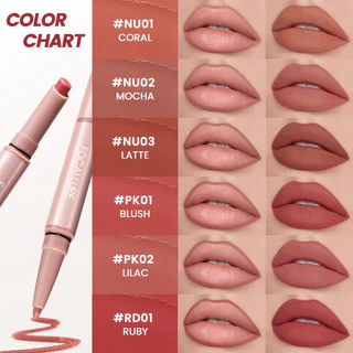 Focallure Fuller Sculpt Lip Liner ลิปสติก 2-in-1 Creamy Smooth Quick Pigmented
