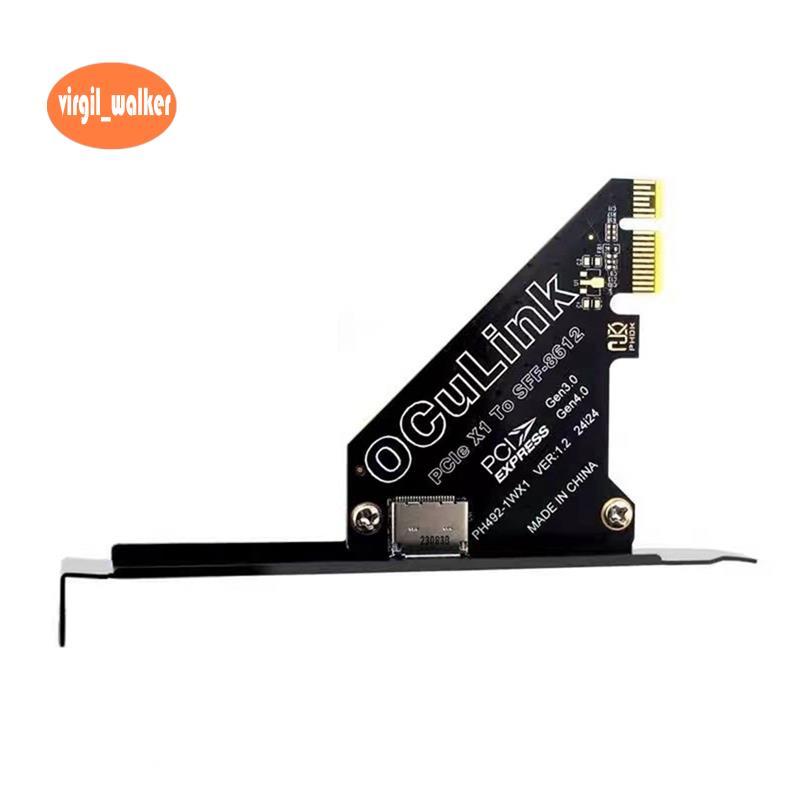 PCIe 4.0 X1 ถึง Oculink SFF8611/8612 การ์ดขยาย SFF-8639 U.2 SSD สําหรับกราฟิกการ์ดภายนอกสําหรับ Win/