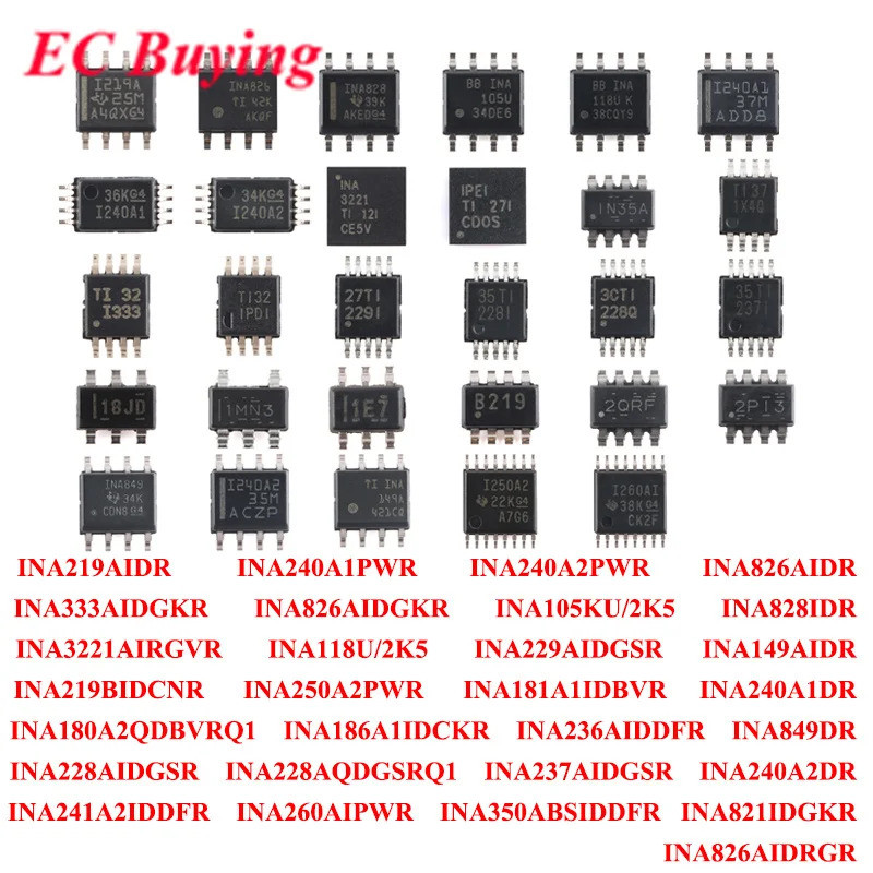 10 ชิ้น/1 ชิ้น INA219AIDR INA240A1PWR INA240A2PWR INA826AIDR INA333AIDGKR INA826AINGKR INA105KU/2K5 