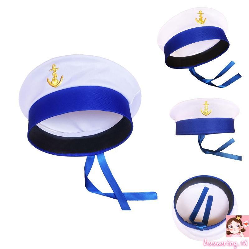 Boom Sailor Hat Yacht Captain Hat Sailor Captain Costume Men Navy Marine Hat Adjustable Boat Navy Ha