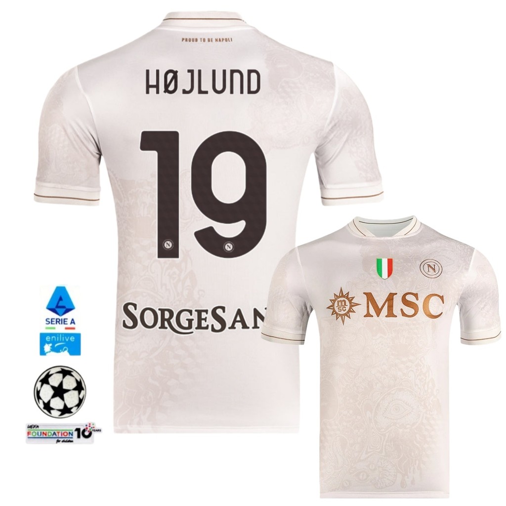 Napoli 2025/26 Fans Edition Men's Away Shirt เสื้อทีมเยือนผู้ชาย พร้อมหมายเลข 11 และ 19