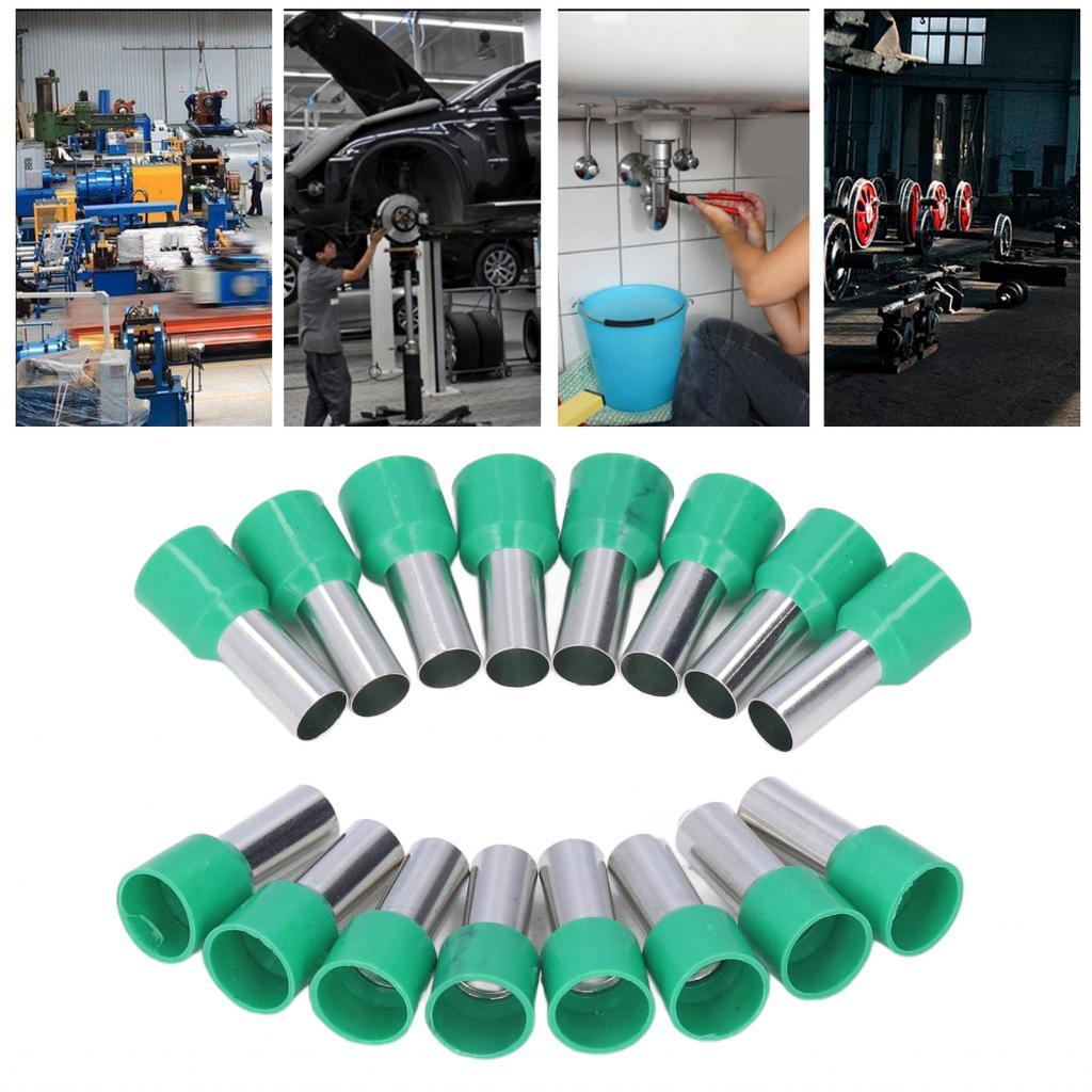 Toprctoy.PH 100PCS ฉนวนลวด Ferrule Connectors Kit สําหรับ AWG 6 วัสดุทองแดงขนาดกะทัดรัดรอบหลอด Termi