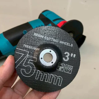 แผ่นตัด 3 นิ้ว 75x4x10 มม. ชุด 3 ชิ้น ใบเจียรเหล็ก สำหรับเครื่องเจียรขนาดเล็ก