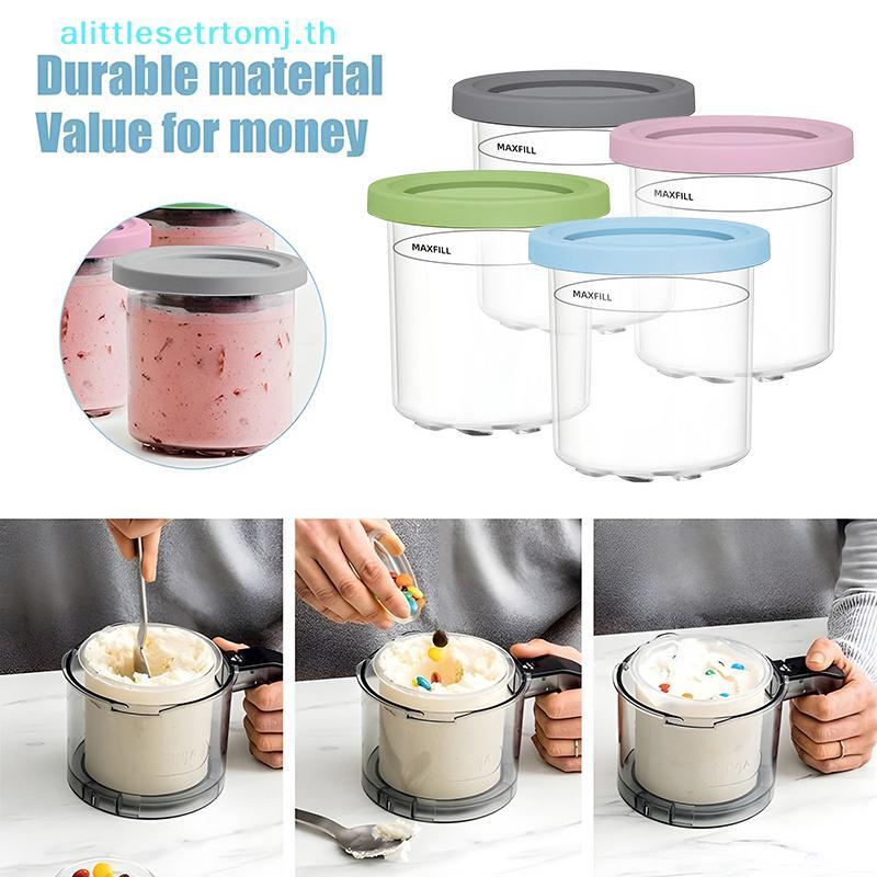 Alittlese Ice Cream Pints Cup Ice Cream Containers พร้อมฝาปิดสําหรับ Creami Pints สําหรับ Nc301 Nc30