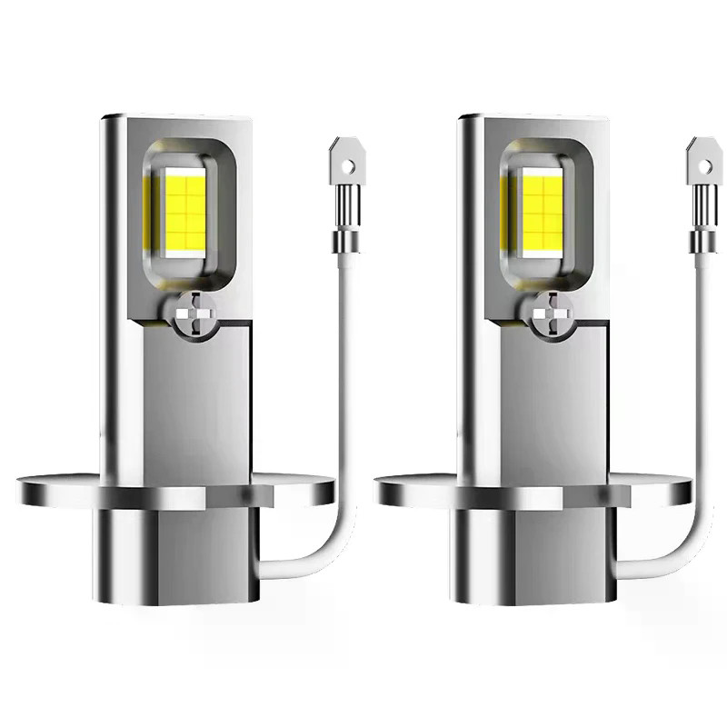 2PCS High Power H3 H1 LED ไฟหน้า 1:1 Mini ขนาดไฟหน้า 30000LM โคมไฟรถ Super Bright Plug and Play LED H3 หลอดไฟรถยนต์