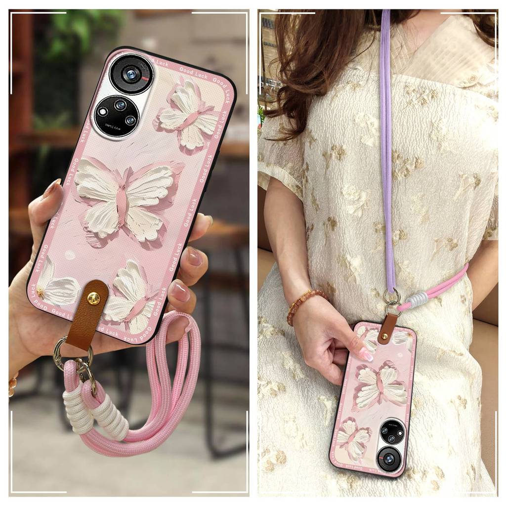 การออกแบบแฟชั่นเคสโทรศัพท์น่ารักสําหรับ ZTE Blade V40S/Axon40 SE/V70 Pro สร้อยคอเต็มห่อกันน้ํา Graff