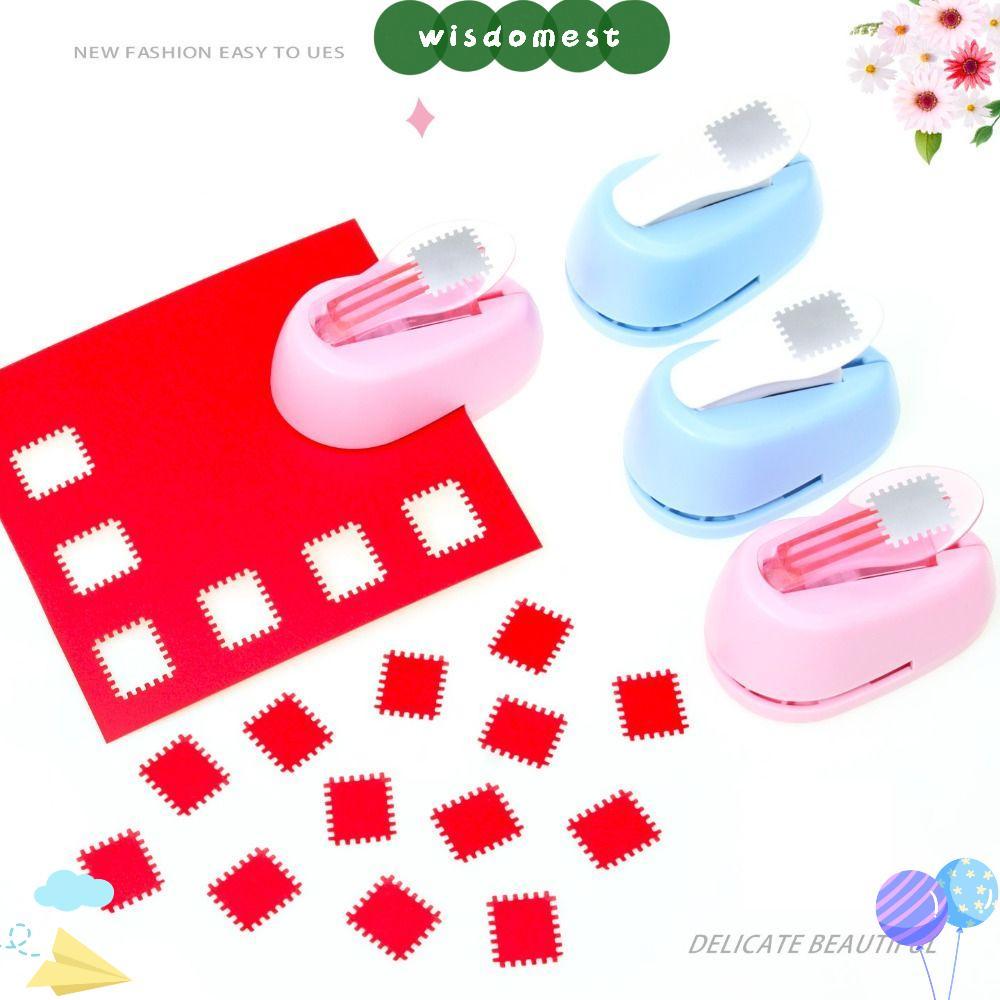 WISDOMEST Stamp Border Punch, ลายนูนแสตมป์แฮนด์เมดประหยัดแรงงาน| งานฝีมือ DIY แบบพกพา Embosser Stamp