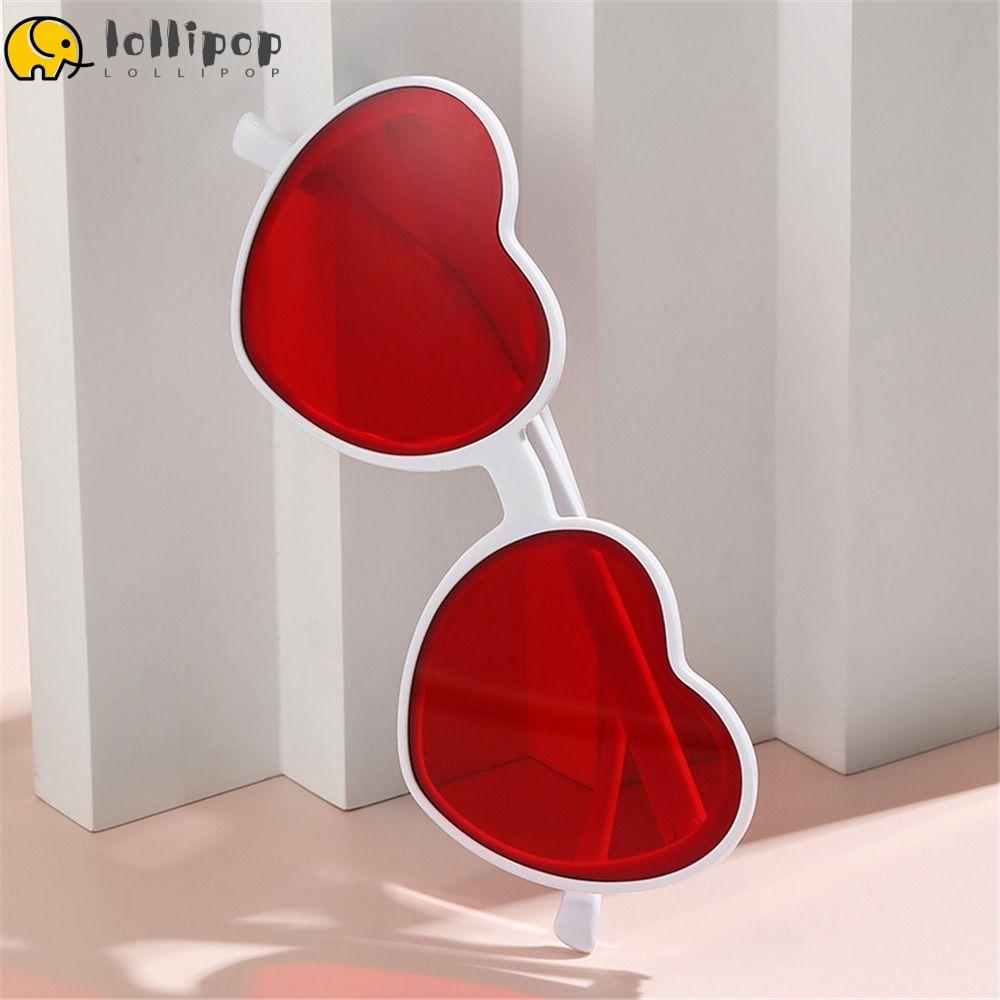 แว่นกันแดดทรงหัวใจ สำหรับฤดูร้อนและคอสเพลย์ ป้องกัน UV400 น่ารักสำหรับผู้หญิง