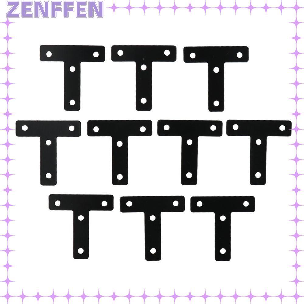 ZENFFEN 10PCS T Shape Corner Braces, T T T T T Ulead 60 มม./2.36in T T T T T T T T T T T Ulead สีดํา