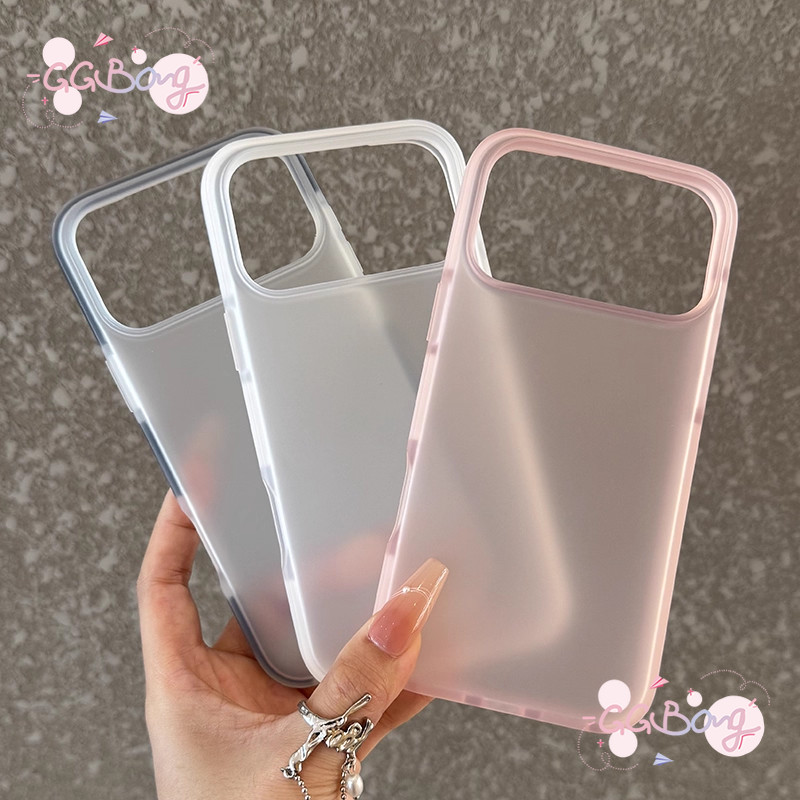 เคสไอโฟน15 สำหรับIPhone 17 15 13 12 16 11 14 Pro Max XS XR X Max 11 15 7 8 Plus เทรนด์สีทึบเคสซิลิโคนโปร่งใสมีรูขนาดใหญ่