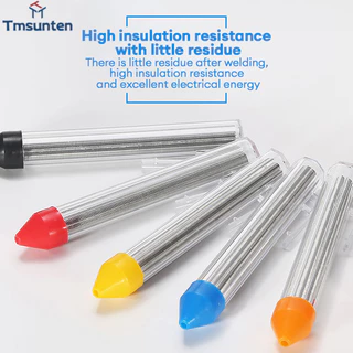 Tm ลวดเชื่อมบัดกรี 1.2mm ตะกั่วเส้นชนิดหลอดปากกา วัสดุคุณภาพดี จุดหลอมละลายต่ำ