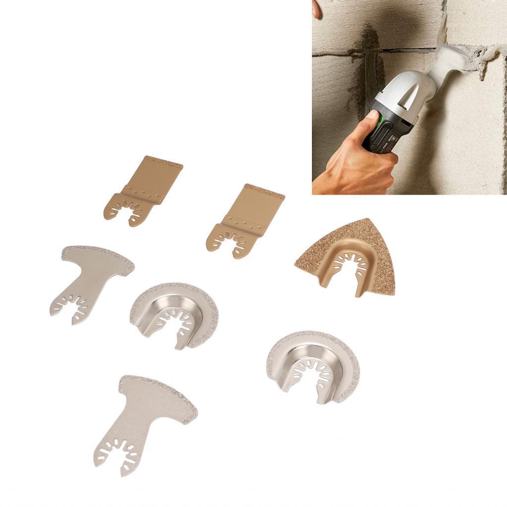 ใบเลื่อยวงเดือน 7 ชิ้น Multitool Blades สำหรับซีเมนต์