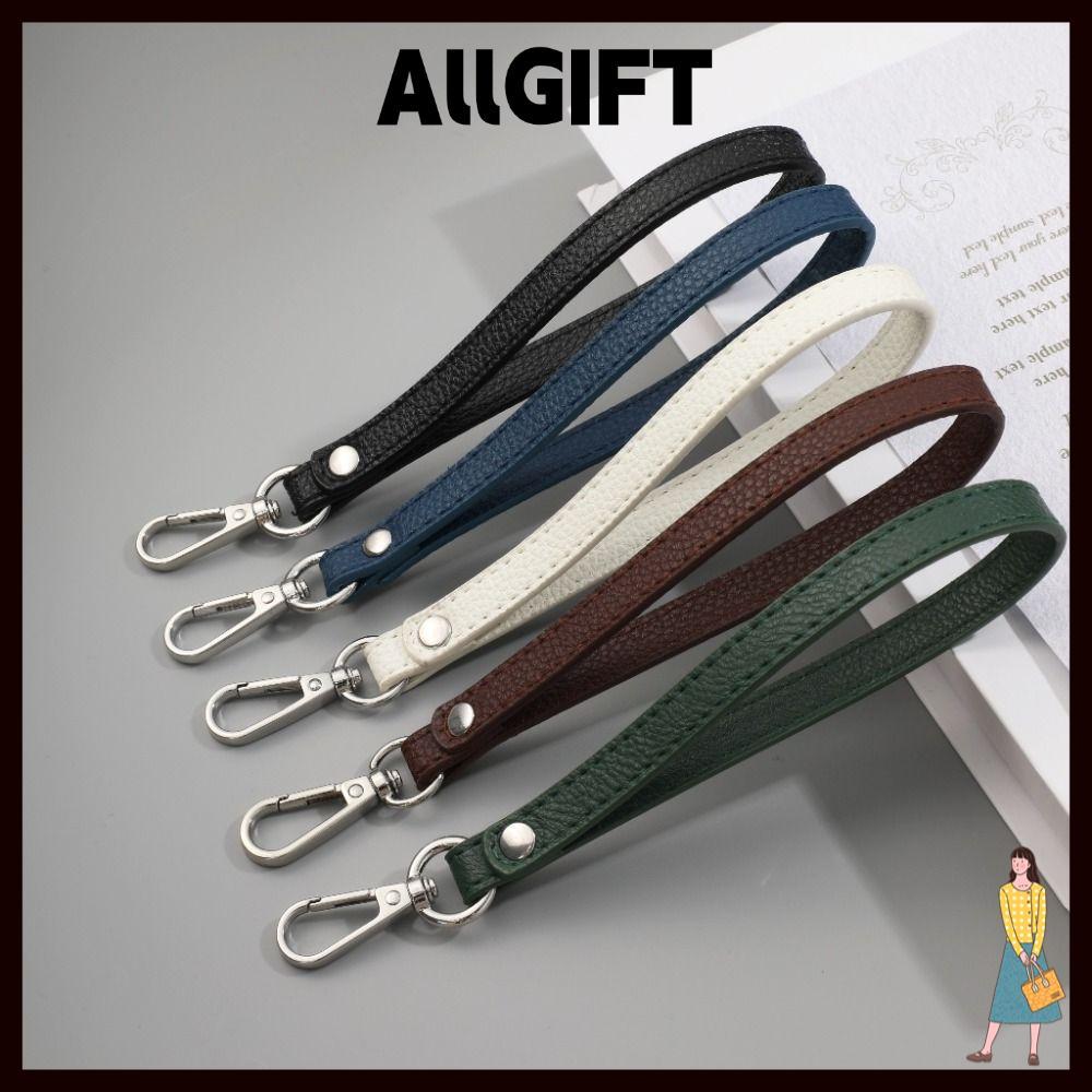 ALLGIFT สายกระเป๋า Handle, สายรัดข้อมือกระเป๋าสีทึบนุ่ม, แฟชั่นเปลี่ยนกระเป๋าหนัง PU ผู้หญิง