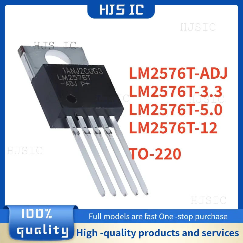5PCS LM2576T-3.3 LM2576T-5.0 LM2576T-12 LM2576T-ADJ LM2576 อินไลน์ TO-220-5 Field Effect ทรานซิสเตอร
